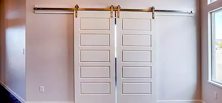Glass Barn Door with Installation Hardware Kit Oak Harbor